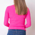 Button Neckline Sweater - Fuchsia