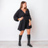 Robe col en V - Noir