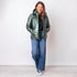 Metallic Quilted Jacket - Green