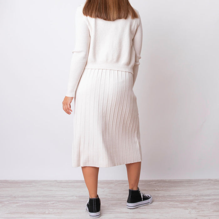 2 Piece Pleated Knitwear - Raw