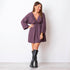 V-neck dress - Purple