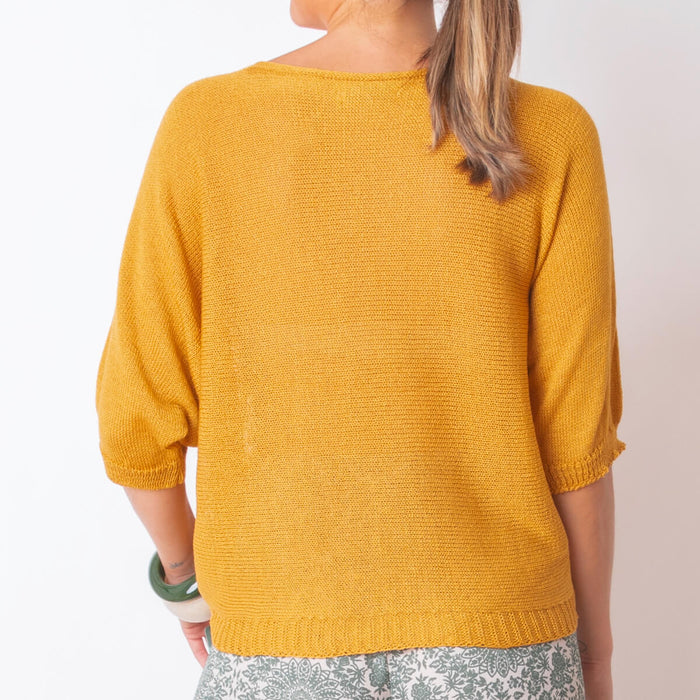 Nitza summer knit sweater - Honey