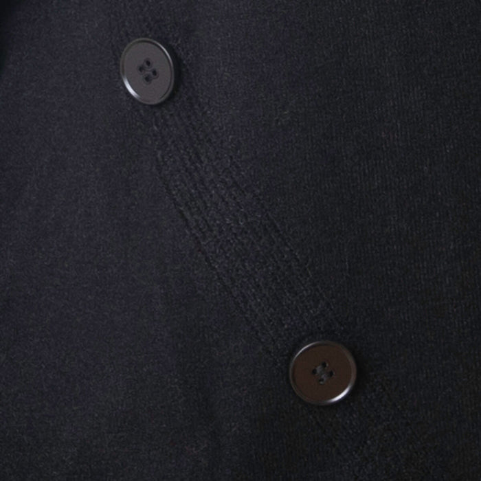 2 Pieces Knitted Buttons - Black