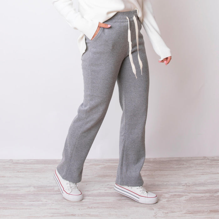 Purple Pleated Trousers - Gray