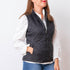 Rhombus Quilted Vest - Black