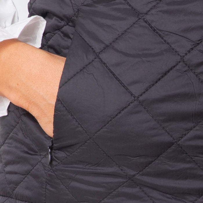 Rhombus Quilted Vest - Black