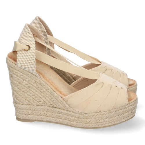 Prim Wedge Sandal - Apricot