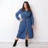 Denim Midi Dress - Blue