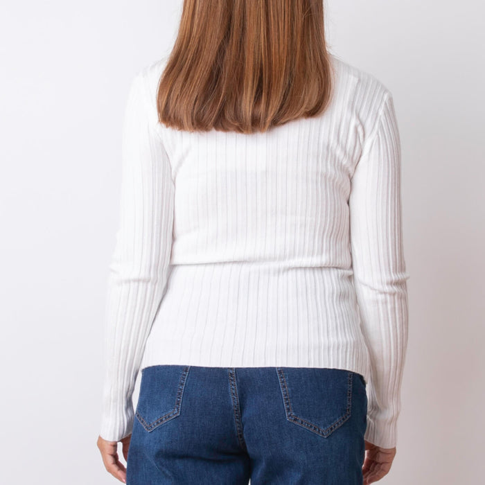 Asymmetrical Ribbed Sweater - Raw