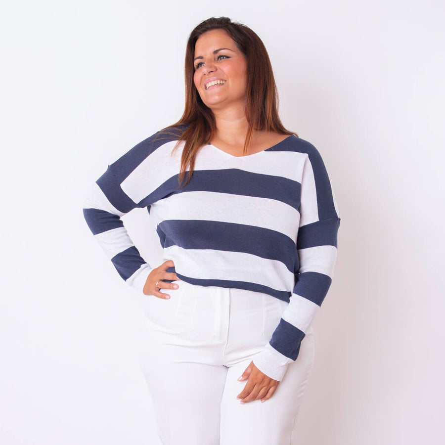 Layla Summer Knit Sweater - Navy