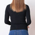 Button Neck Sweater - Black