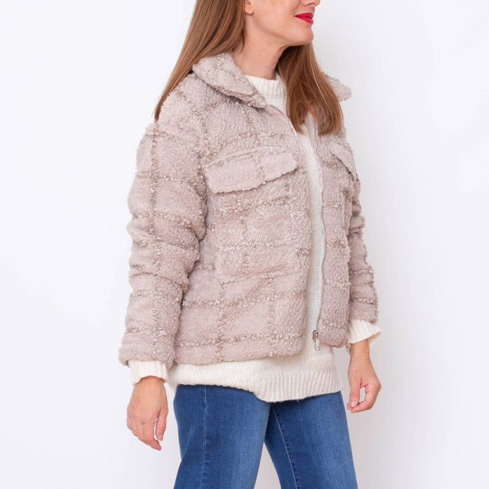 Chaqueta Chanel Rizada - Beige