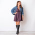 V-neck dress - Purple