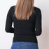 Asymmetric Button Sweater - Black