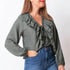 Adjustable Volante Blouse - Khaki