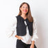 Quilted Crop Vest - Black