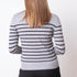 Striped Neck Sweater - Grey