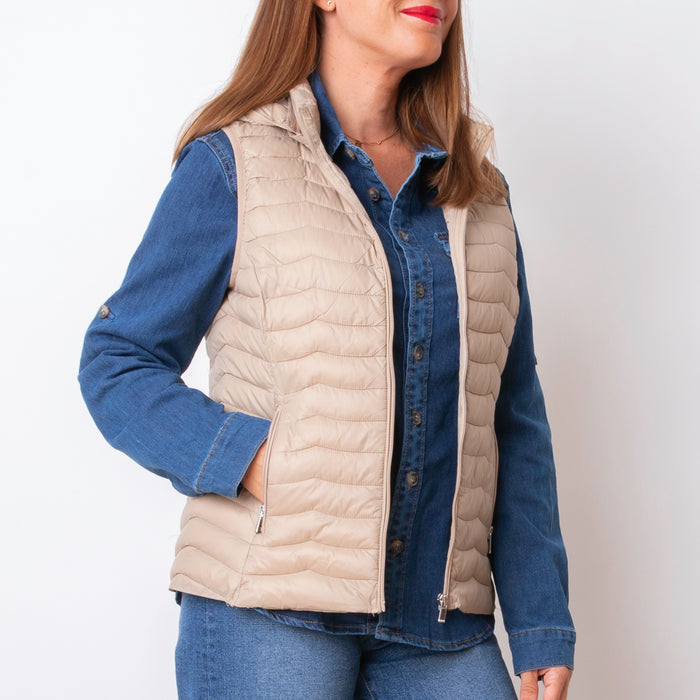 Gilet rembourré Linea - Camel