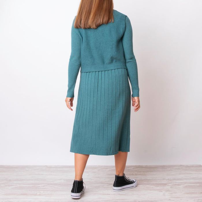 Tricot Plissé 2 Pièces - Aqua