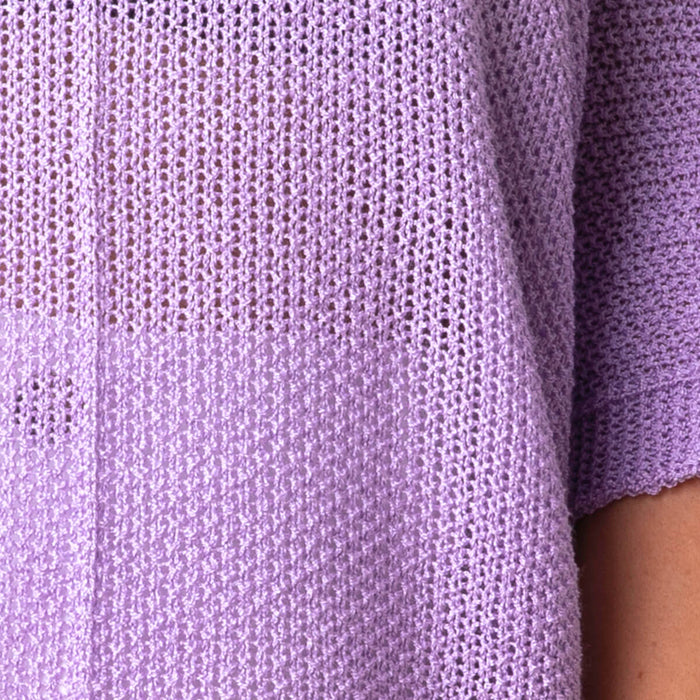 Ellen Knitted Poncho - Lilac