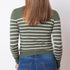 Striped Neck Sweater - Green