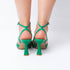 Satri heeled sandal - green