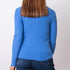 Maglione a costine asimmetrico - Blu