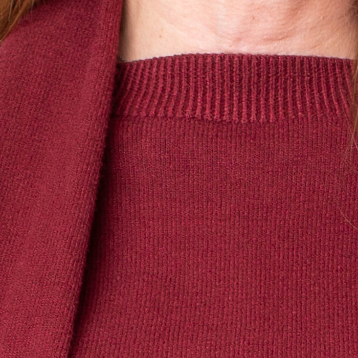 Pull/Écharpe Tricoté - Bordeaux