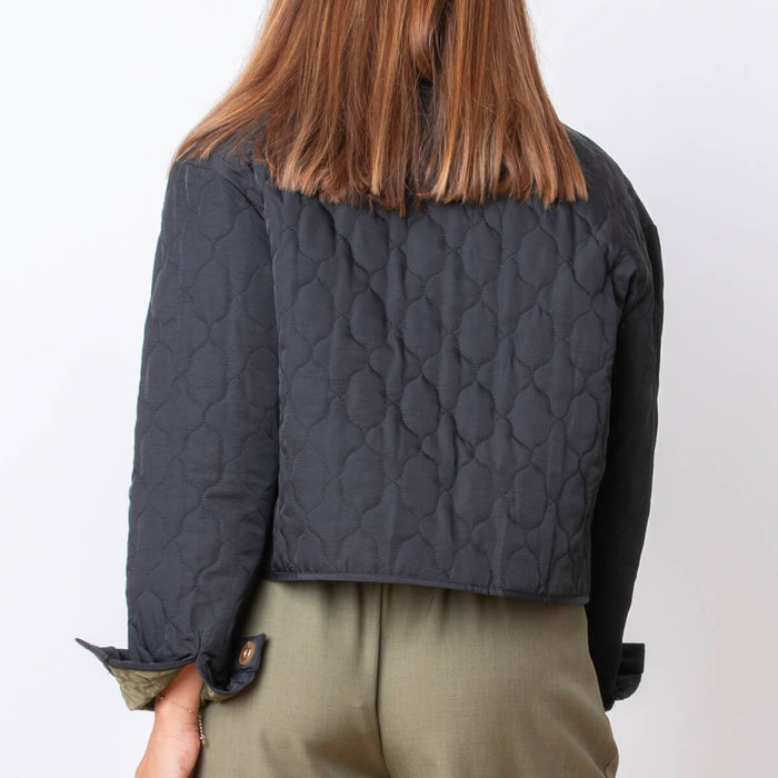 Quilted Bomber - Black