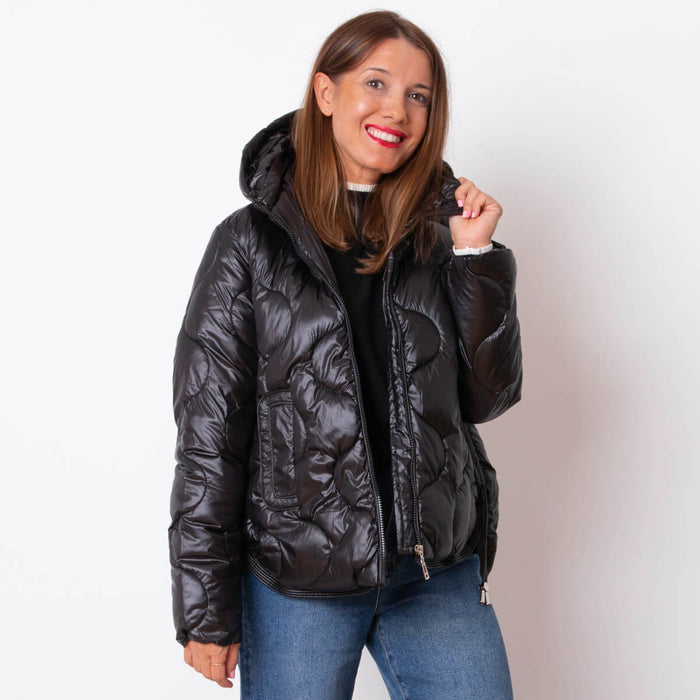 Waves Quilted Jacket - Black