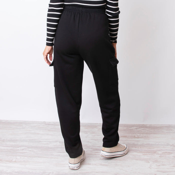 Fleece Cargo Pants - Black