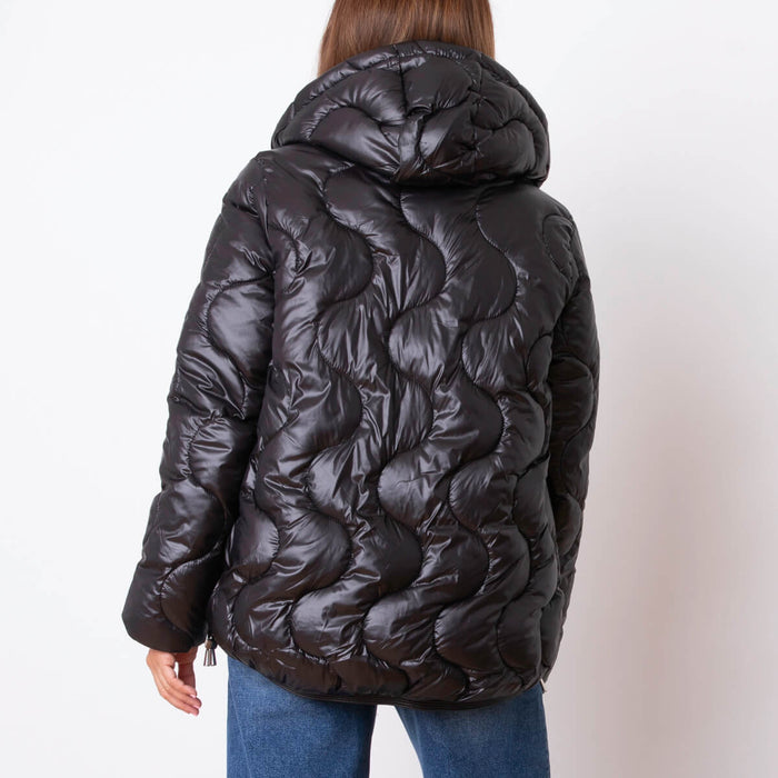 Waves Quilted Jacket - Black