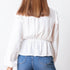 Elastic Yoke Blouse - White