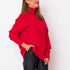 Oversize Neck Sweater - Red