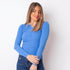 Button Neck Sweater - Blue