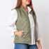 Rhombus Quilted Vest - Khaki