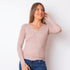 Asymmetric Button Sweater - Beige