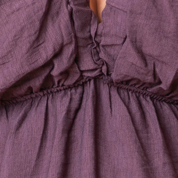 V-neck dress - Purple