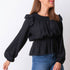 Blouse élastique Canesú - Noir