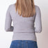 Asymmetric Button Sweater - Grey