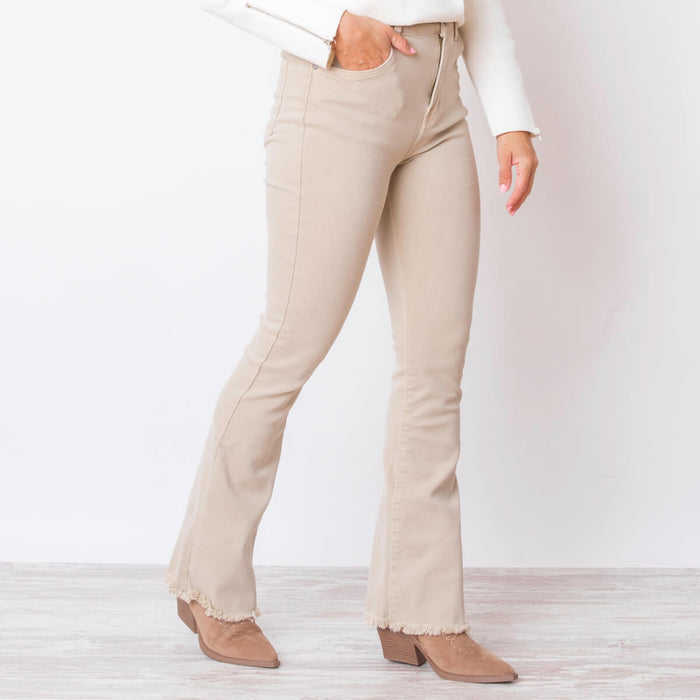 Jeans mit Schlag Desflecado - Beige