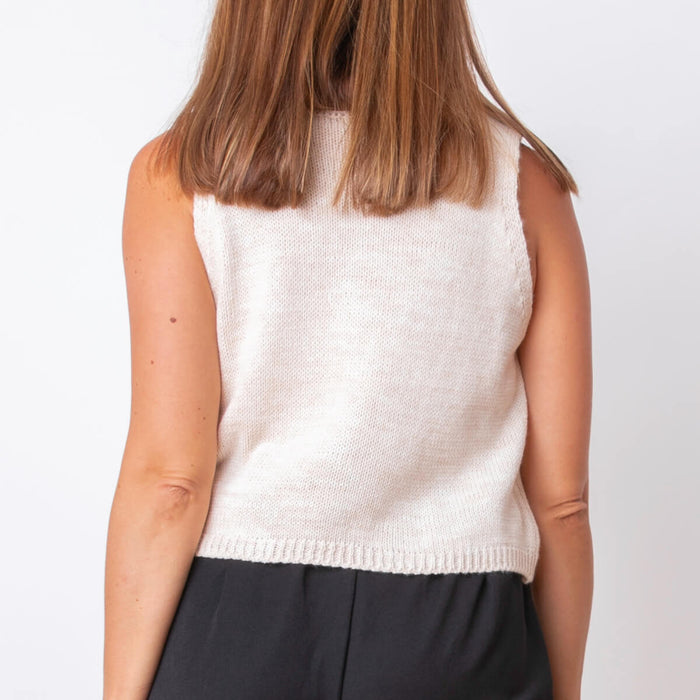 Thick Knit Vest - Beige