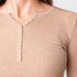 Button Neck Sweater - Camel