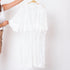 Flower Embroidered Tulle Kimono - White