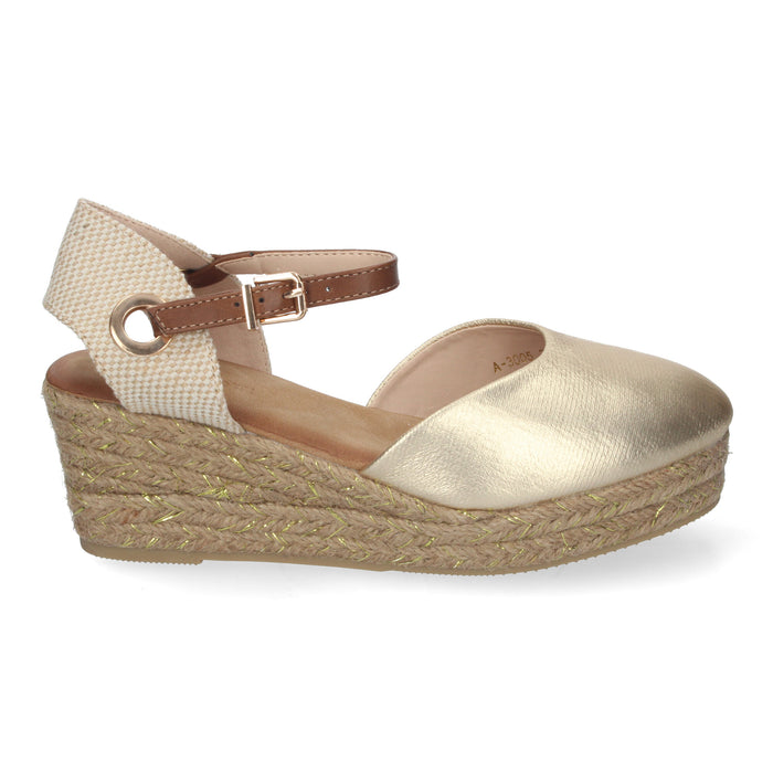 Betty Wedge Sandal - Gold