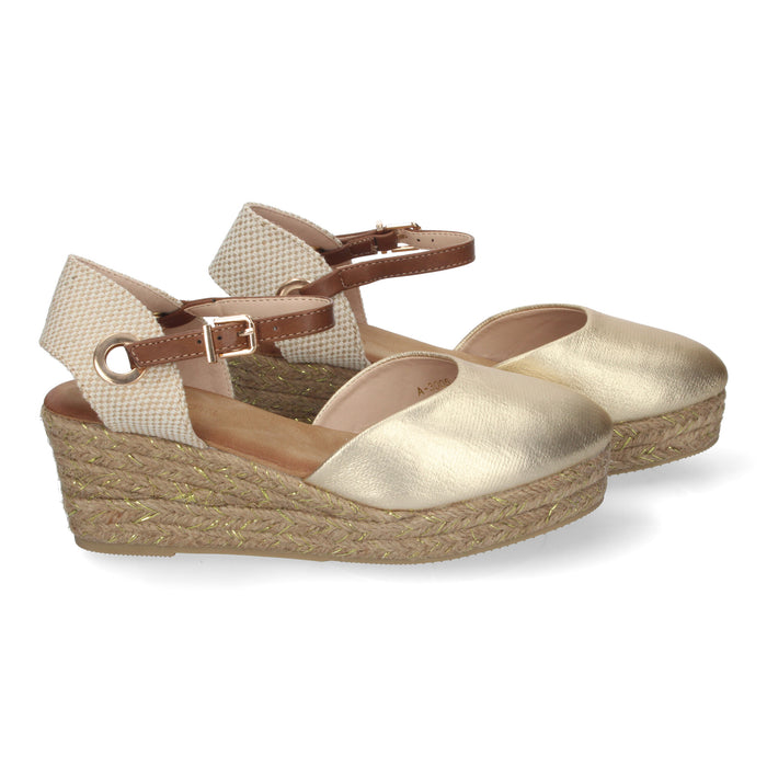 Betty Wedge Sandal - Gold