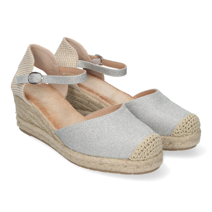 Tenerife Silver Wedge Sandal