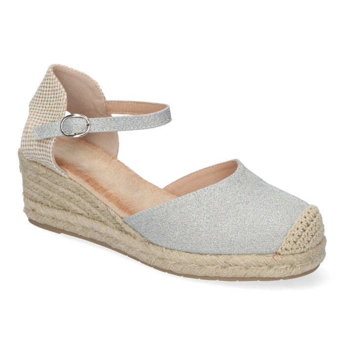 Tenerife Silver Wedge Sandal