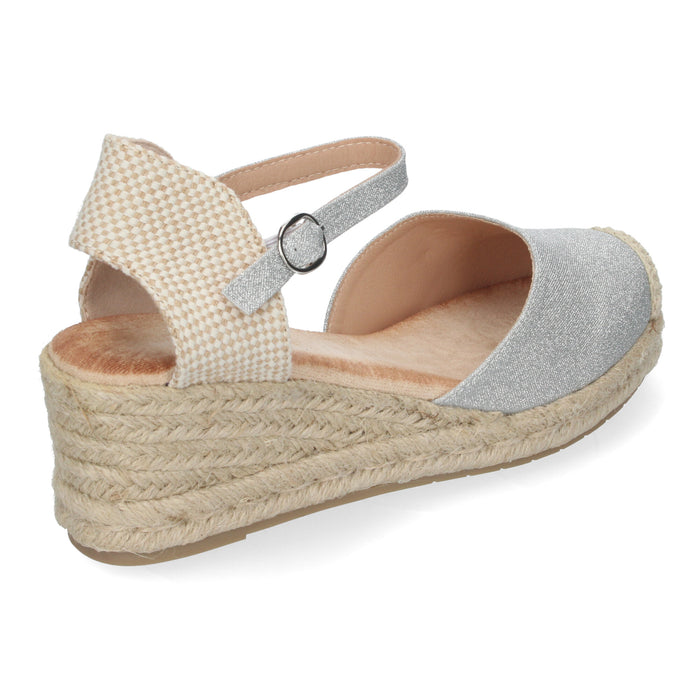 Tenerife Silver Wedge Sandal