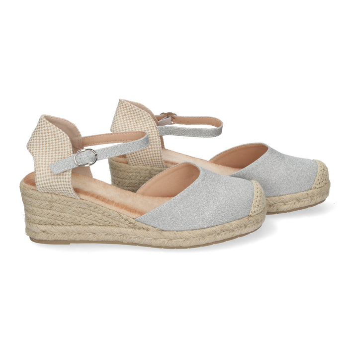 Tenerife Silver Wedge Sandal